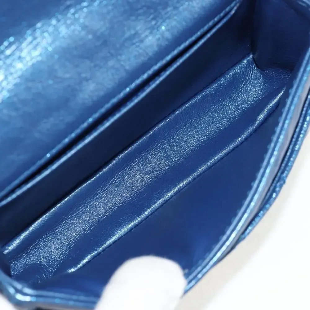 Chanel Matelasse Calfskin Chain Shoulder Bag Blue